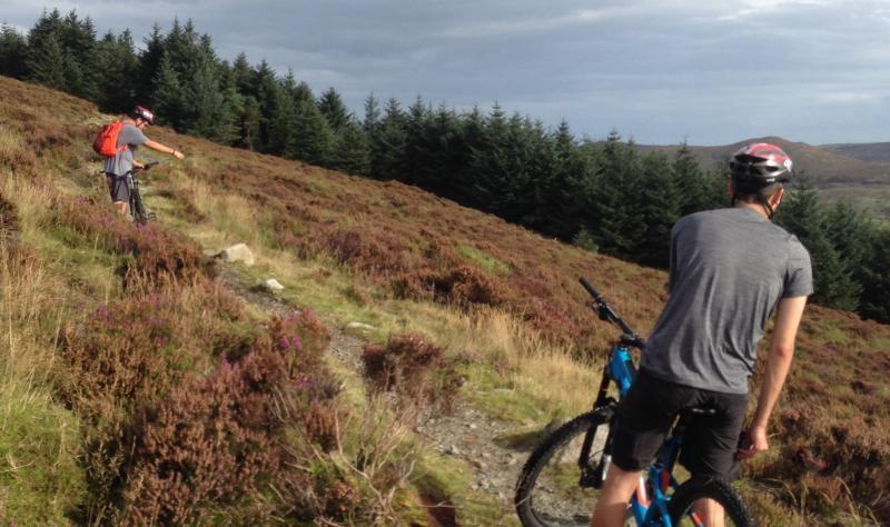 Westmont students mountain biking in Northern Europe